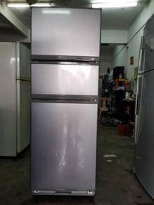 Ice Peti Grey Elba 3 Pintu Doors Refrigerator Ais