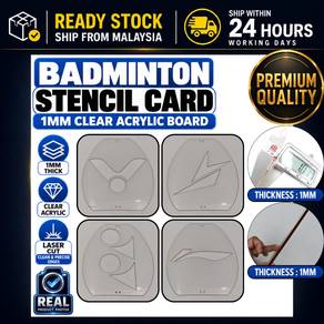 Premium Badminton Racket Logo Card (Thickness 1mm)