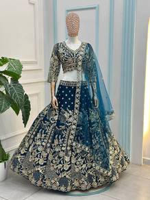 Mirror work lehenga choli