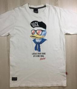 B One Soul Duck Dude White Tee #C Used