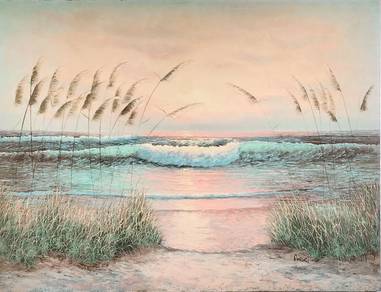 Coastal Grasses – Oil Painting