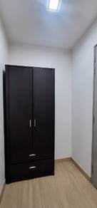 dark brown wood wardobe