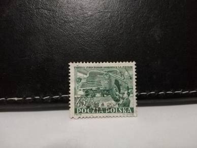 1952 Poland Stamp Warszawa Car Factory Mechanic