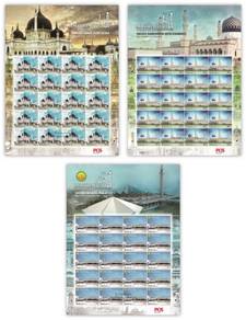 Mint Stamp Sheet National Mosque Malaysia 2015