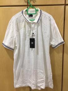 Industrie White with black dots Polo T Size L