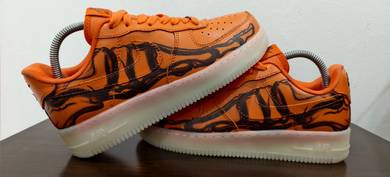 Nike Air Force 1 Low (Orange Skeleton) Uk6