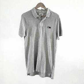Tommy Hilfiger Big Logo Slim Fit Grey Polo T-shirt