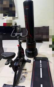 fitness set , trademill , punching bag and bicycle