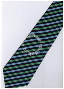 EDB11 Blue Black Green White Strip Formal Neck Tie