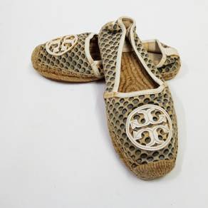 Tory Burch Espadrille Signature Canvas Flats
