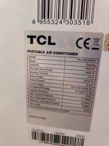 TCL PORTABLE AIRCOND 1.0 Tidak pernah dipakai