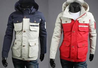 F9307 RED HOODiE MULTI-POCKET ARMY HiKING JACKET