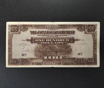 Malaya Japanese Occupation 100 Dollars