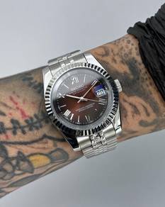 Custom Seiko Mod 39mm Brown Vignette Roman