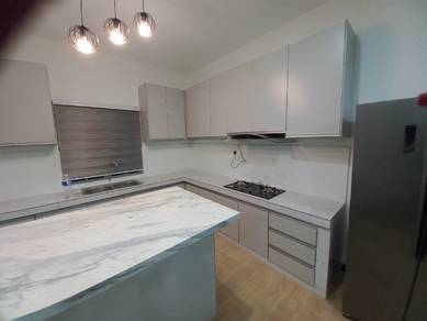 kitchen cabinet melamine and quartzstone