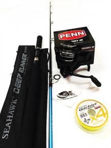 Seahawk deep runner rod combo penn persuit reel