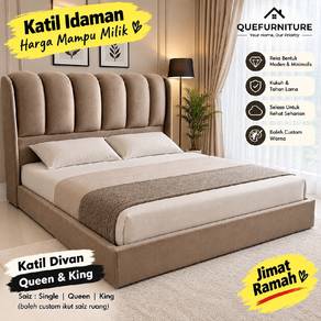 New Katil Divan Queen (Boleh Custom Colour)