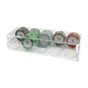 100Pcs Poker Chips Casino Storage Box Tray Case