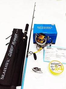 Seahawk deep runner combo shimano sedona reel