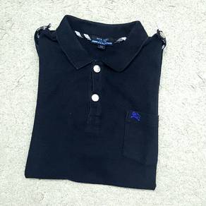 Burberry Snap Buttons Black T-shirt