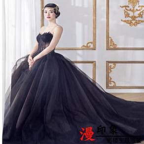 Black wedding prom dress gown photoshoot RB1548