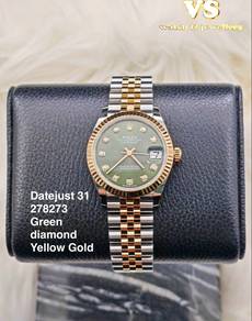 Rolex Datejust 31mm 278273 Green diamond gold