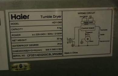 Mesin pengering Haier untuk dijual