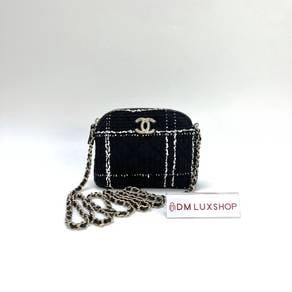Kept Unused Chanel Tweed VIP Gift Crossbody Bag