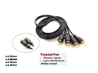 TKC 1.2MTR RCA CABLE, Dual twist signal cable