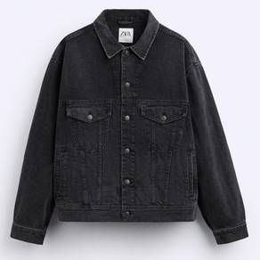 zara denim jacket in black