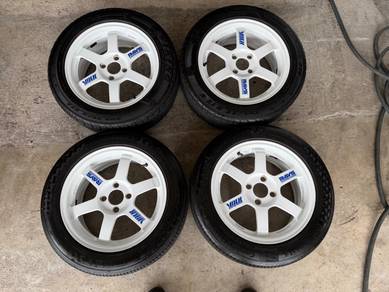 Rim te37 putih 15 inch made in thailand myvi vios