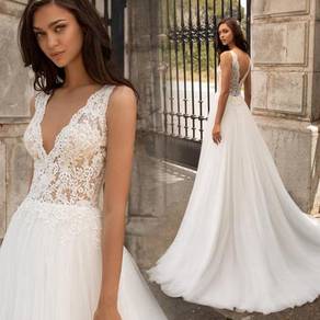 White prom wedding bridal dress gown RB2065