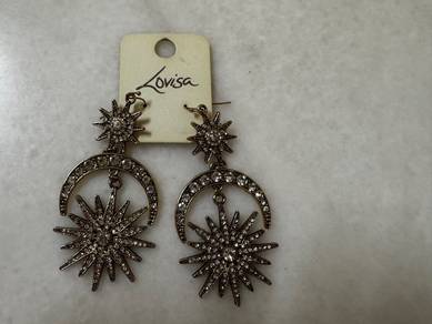 Lovisa Celestial Moon & Starburst Drop Earrings