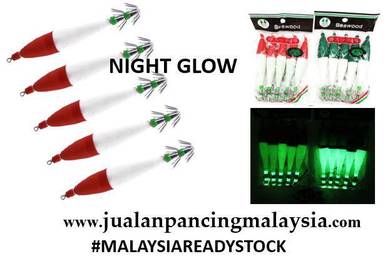 SEAWOOD RED HEAD CANDAT MAYAT SQUID JIG 10cm GREEN