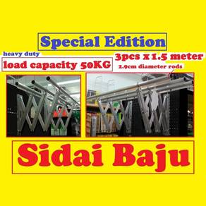 Ampaian Dinding Rangka Rak Besi Sidai Penyidai Baj