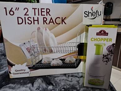 16 inches double decker dish rack & FREE CHOPPER