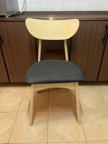 Wooden chair with padded seat