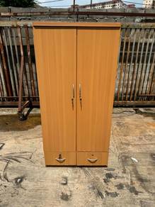 Almari Baju 2 Door Wardrobe Drawer