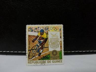 1972 Guinea Stamp Cycling Olympic Games
