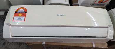 Sharp 1.0hp air cond free install (Used)