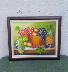 YD56CB Lukisan Buah-buahan 63 x 53 cm Oil Painting