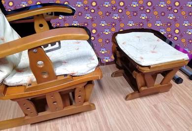 Rocking Chair Set Solid Wood Kerusi Malas Goyang