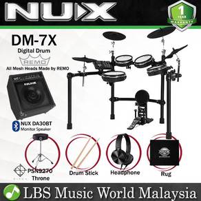 NUX DM7X 5 Piece Full Mesh DigitalDrum DA-30BT