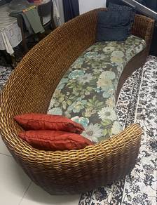 Sofa Rotan (3 seater) + extra cover