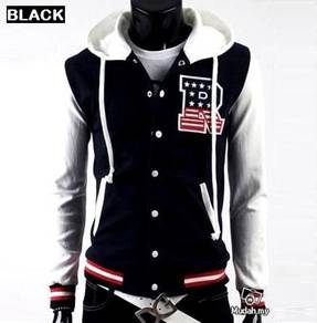 READY STOCK R HOODiE VARSiTY SWEATER JACKET
