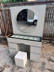 [Set] Glass Meja Solek Dressing Table + Kerusi