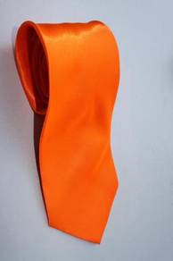 JT10 Orange Top Quality Solid Formal Neck Tie