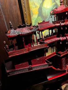 Handcrafted Chinese Pagoda Ship Model