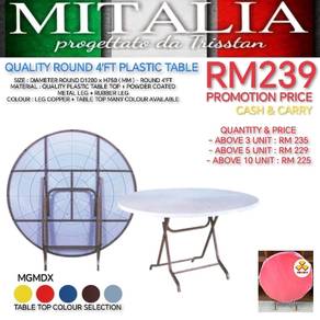 Quality 4'ft 3v Round Plastic Table | Dining Table