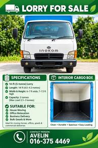 3-Tonne Lorry for Sale – 14 Feet, Well Maintained